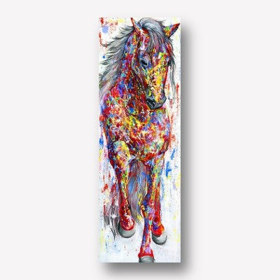 Colorful Horse Vertical Wall Art