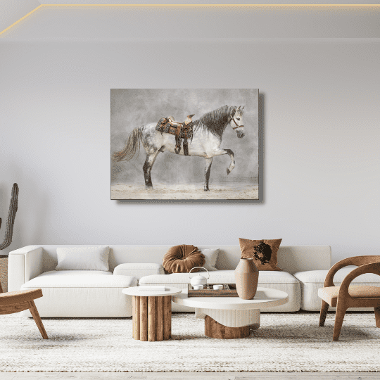 Buy Horse Painting Above Sofa - Free USA SHIPPING - Wallart.biz