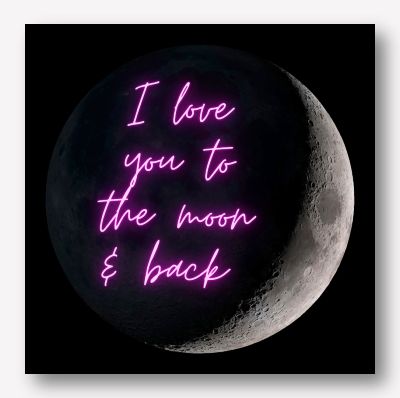 Moon Quotes in Neon, Yellow