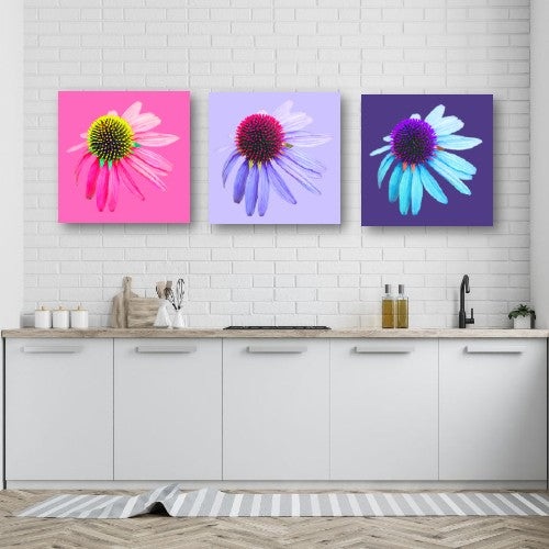 Lilac POP ART Flower Canvas