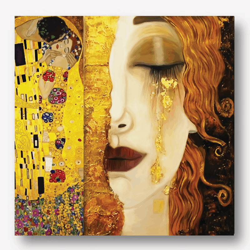 Gustav Klimt Golden Tears &amp; Kiss Painting | Free USA Shipping| www.wallart.biz