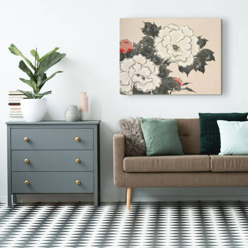 Flower living room painting  by Kamisaka Sekka | FREE USA SHIPPING | WallArt.Biz