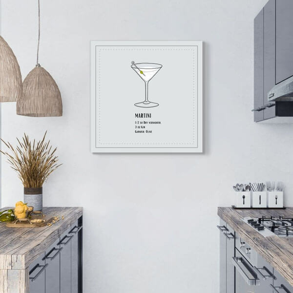 Martini cocktail stylish kitchen Wall Art | FREE USA SHIPPING | www.wallArt.Biz