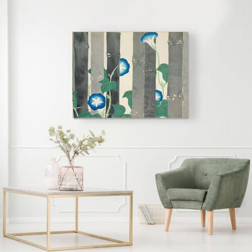 Kamisaka Sekka, Morning Glories Living Room Canvas Art | FREE USA SHIPPING | WallArt.Biz