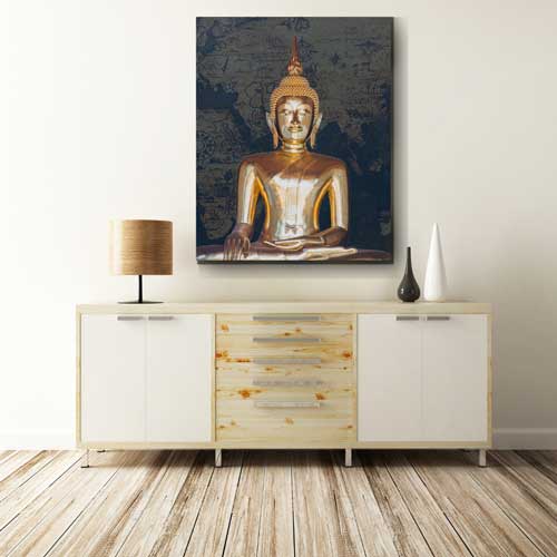 Golden Buddha Statue Wall Art | Free USA Shipping | WallArt.Biz