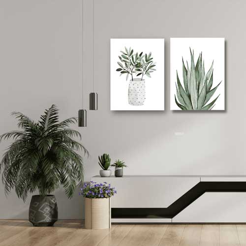 Green Plants Gallery Wall Art