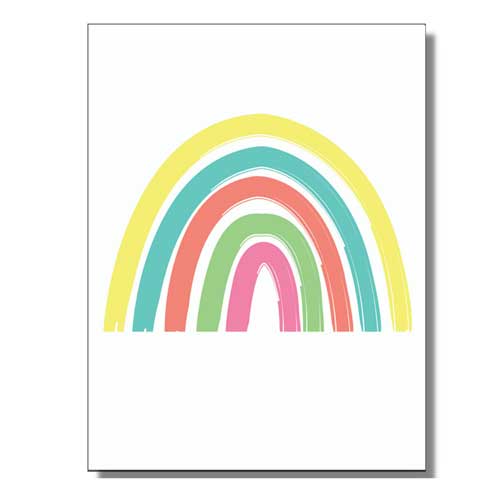 Rainbow, Sun &amp; Rain Cloud, Framed Nursery Art