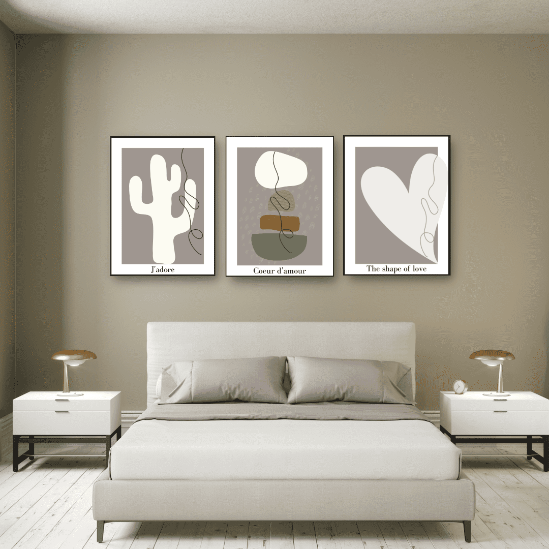 Modern wall art set for bedroom | Free USA Shipping | WallArt.Biz