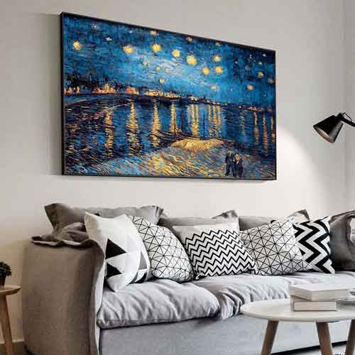 Van Gogh Starry Night over the Rhone in Living room artwork