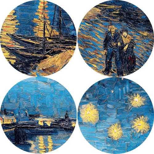 Van Gogh Starry Night over the Rhone High Quality Canvas Artwork