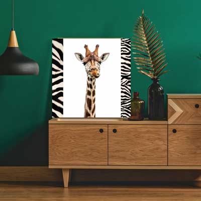 giraffe canvas artwork - free usa shipping - www.wallart.biz