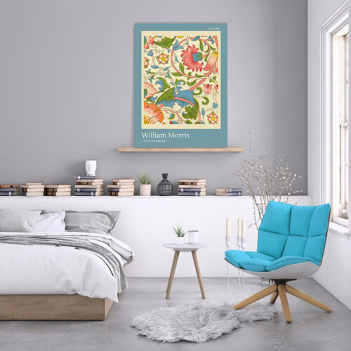 William Morris Bedroom Wall Art - Lodden Pattern | FREE USA SHIPPING | WallArt.Biz